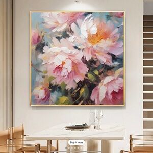 Stunning floral handmade oil painting